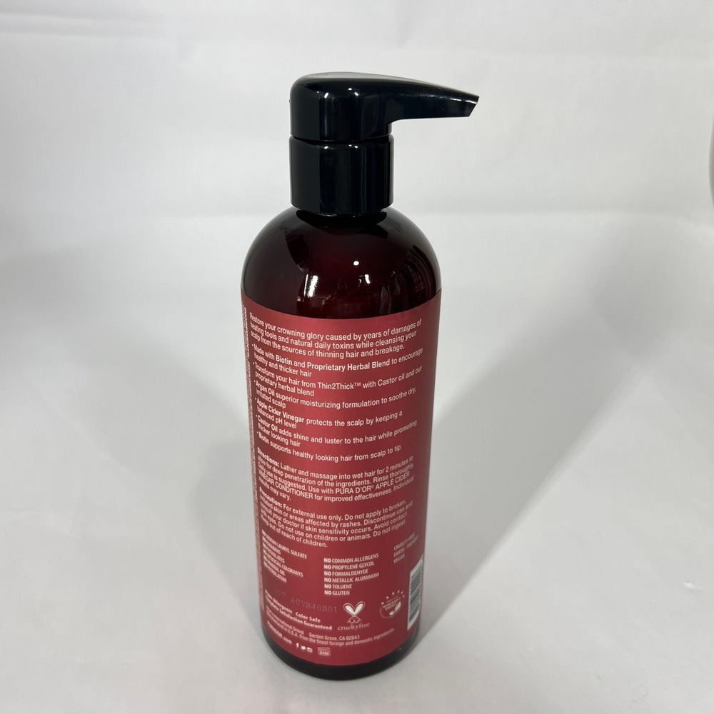 Pura D'or Apple Cider Vinegar Shampoo & Conditioner Set 16 fl oz Sulfate-Free, - Picture 7 of 9